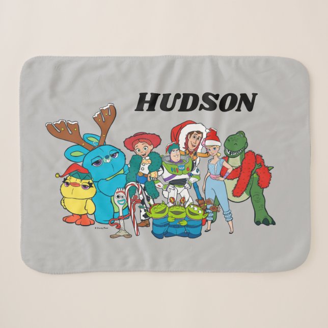 Couverture Sherpa Personnages de l'histoire des jouets de Noël (Devant (Horizontal))