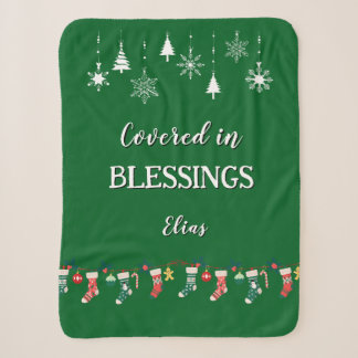 Couverture Sherpa personnalisable Vert Cadeau de N