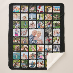 Couverture Sherpa Personnalisé 45 légendes Collage Photo Votre coule