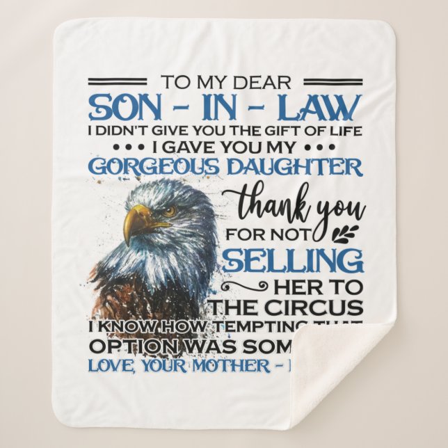 Couverture Sherpa Personnalisé À Mon Cher Fils En Droit (Devant)