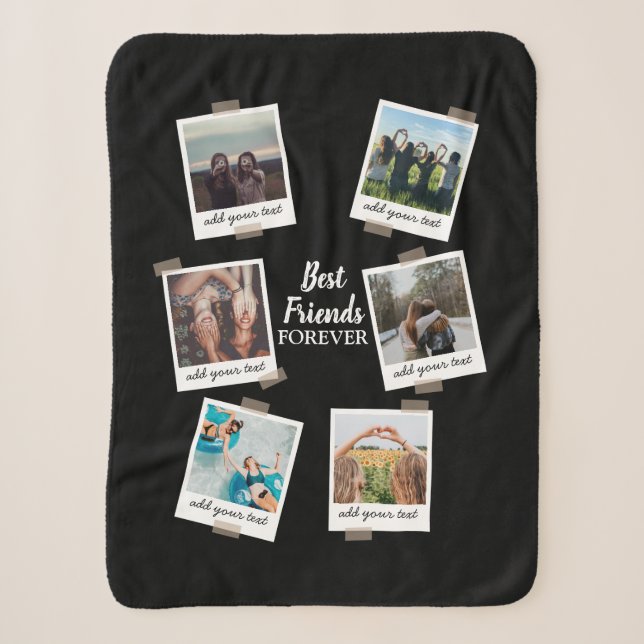 Couverture Sherpa Personnalisé Best Friends 6 Photo Collage personna (Devant)