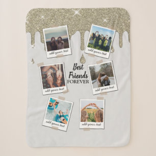 Couverture Sherpa Personnalisé Best Friends 6 Photo Collage personna