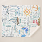 Personnalisé nom garçons nautique voile marine