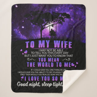 Couverture Sherpa Personnalisée À Ma Femme, Lettre Du Mari Vide