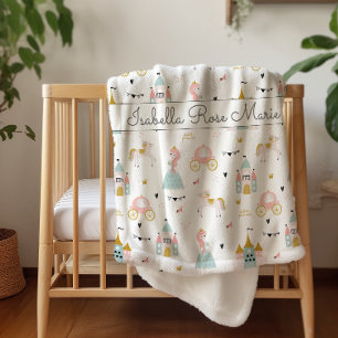 Couverture sherpa personnalisée motif princesse de