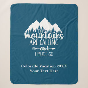 Couverture Sherpa Personnaliser les montagnes appellent et je dois y