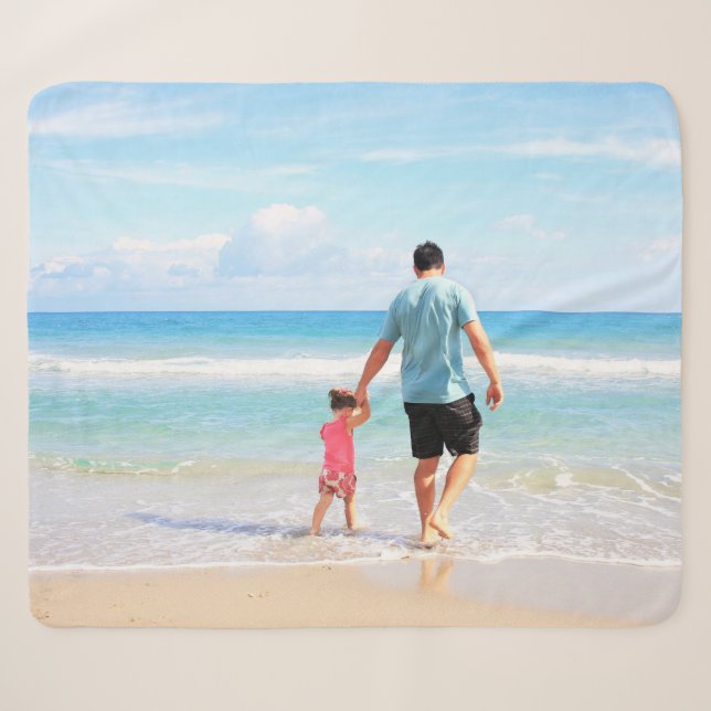 Couverture Sherpa Personnalisez votre photo Sherpa Blanket Personnal (Devant (Horizontal))
