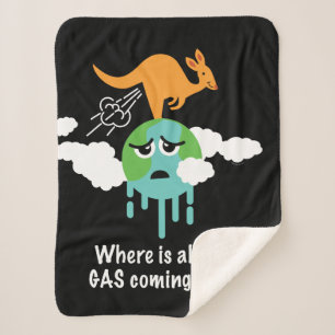 Couverture Sherpa Pet de méthane de kangourou