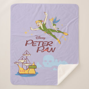 Couverture Sherpa Peter Pan et Tinkerbell