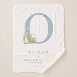 Couverture Sherpa Peter Rabbit   Lettre personnalisée O