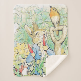 Couverture Sherpa "Peter Rabbit mange une carotte" par Beatrix Potte