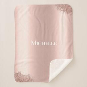 Couverture Sherpa Petite fille rose