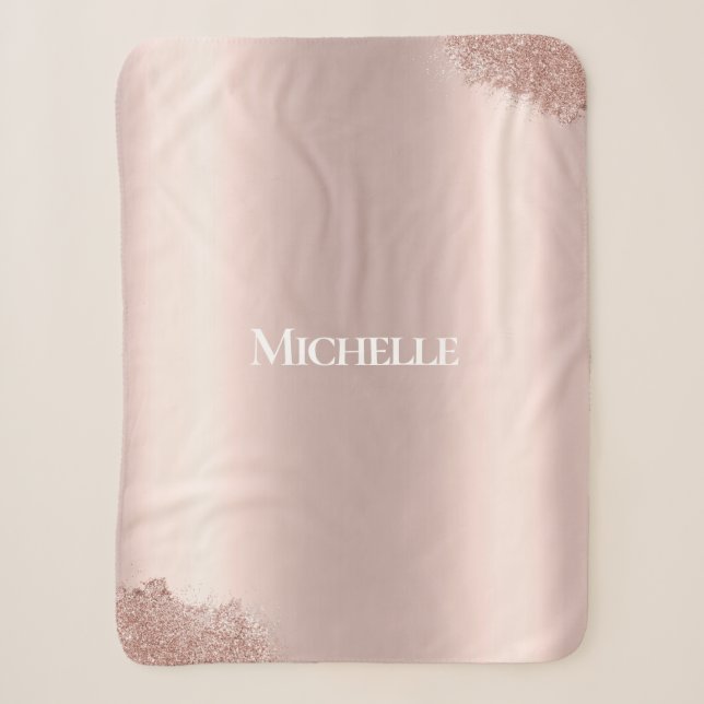Couverture Sherpa Petite fille rose (Devant)