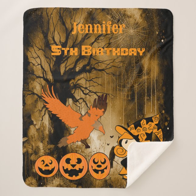 Couverture Sherpa Petite Sorcière Jack Cobwebs (Devant)