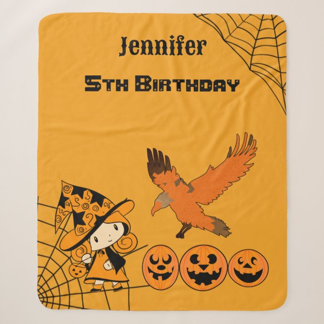 Couverture Sherpa Petite Sorcière Jack Cobwebs (Devant)