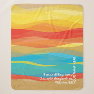 Couverture Sherpa Philippiens 4:13 Waves du désert Sherpa Blanket