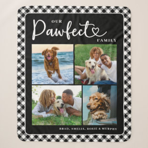 Couverture Sherpa Photo Collage Famille d'animaux