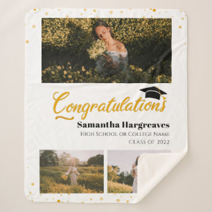 Couverture Sherpa Photo Collage Graduation 2024 Graduate Keepsaké