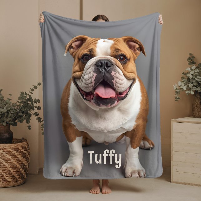 Couverture Sherpa Photo de chien personnalisée Sherpa Blanket Cadeau (Créateur téléchargé)