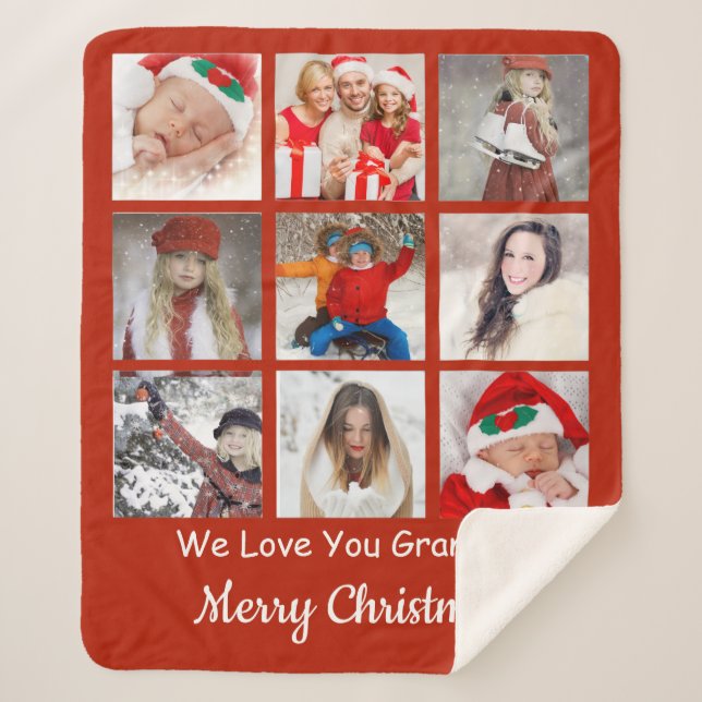 Couverture Sherpa Photo de Noël Sherpa Blanket (Devant)