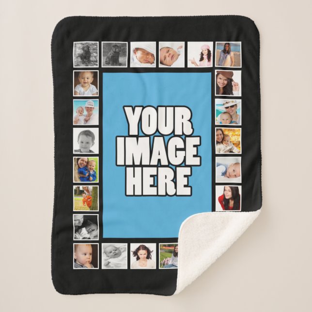 Couverture Sherpa Photo do-it-yourself Collage Personnalisé (Devant)