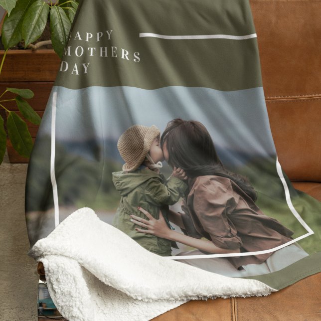Couverture Sherpa Photo personnalisée Fête des mères Cadeau (Créateur téléchargé)