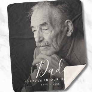 Couverture Sherpa Photo personnalisée Père mémorial personnalisé