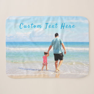 Couverture Sherpa Photo personnalisée Texte Sherpa Blanket avec vos 