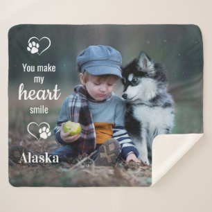 Couverture Sherpa Photo pour animaux de compagnie personnalisée par 