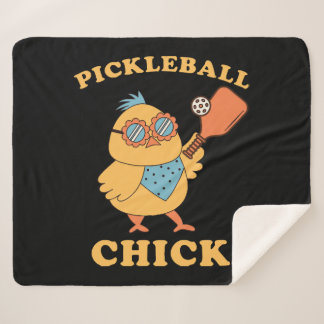 Couverture Sherpa Pickleball Chick - rétro