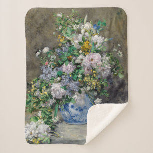 Couverture Sherpa Pierre-Auguste Renoir - Bouquet de printemps