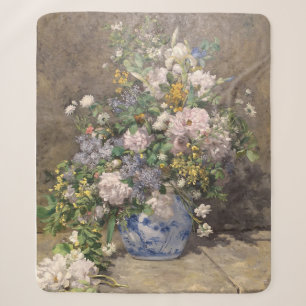 Couverture Sherpa Pierre-Auguste Renoir Bouquet de printemps