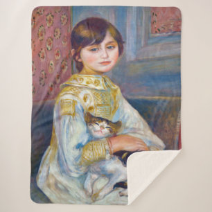 Couverture Sherpa Pierre-Auguste Renoir - Enfant avec chat