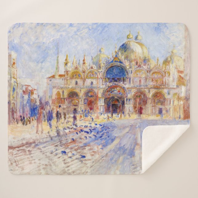 Couverture Sherpa Pierre-Auguste Renoir - Venise, Piazza San Marco (Devant (Horizontal))