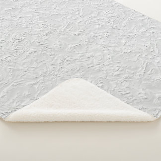 Couverture Sherpa Pierre texturée blanche, Art Abstrait monochrome