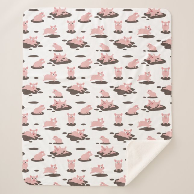 Couverture Sherpa Piglets Blanche Sherpa (Devant)