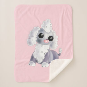 Couverture Sherpa Pink Baby Sherpa Blanket avec mignon bébé chien an