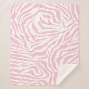 Couverture Sherpa Pink Zebra Stripes Poster de animal sauvage Zebra
