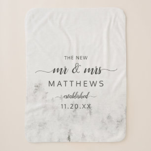 Couverture Sherpa Pins congelés Rustique Le Nouveau M & Mme Newlywed