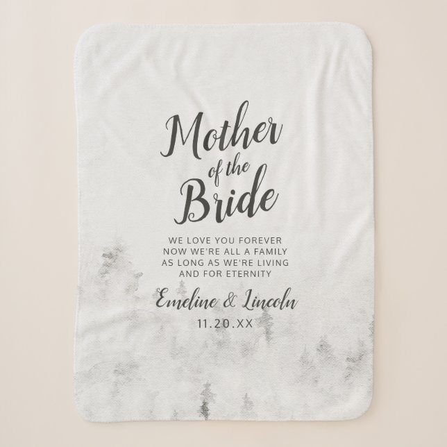 Couverture Sherpa Pins givrés à la mère de la mariée Citation (Devant)