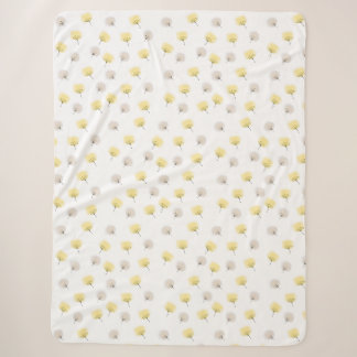 Couverture Sherpa Pissenlits flottants, aquarelle 