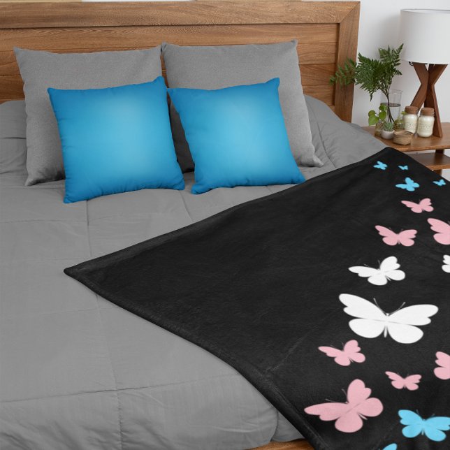 Couverture Sherpa Piste de Papillon de Fierté Transgenre (Créateur téléchargé)