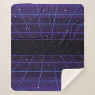 Couverture Sherpa pixel art des années 80 Retro sci-Fi arrière - pla