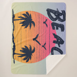 Couverture Sherpa Plage/littoral/tropical/hawaïen