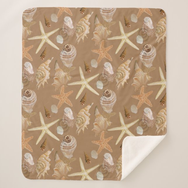 Couverture Sherpa Plage Seashel Mer Côte Océan (Devant)