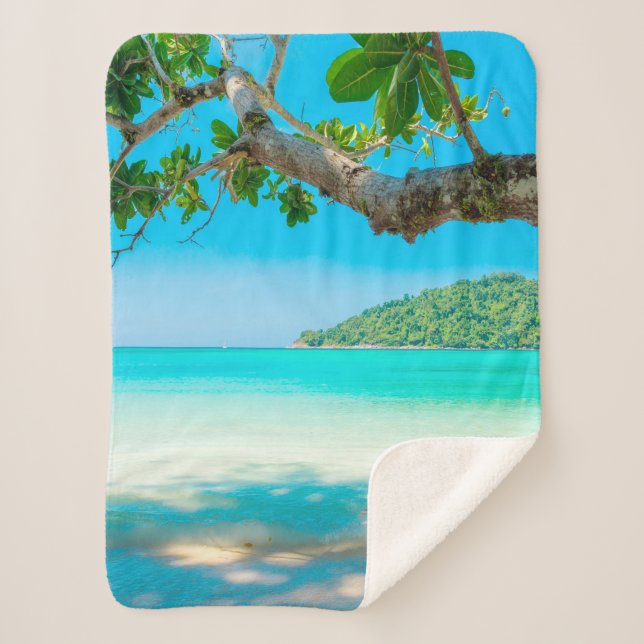 Couverture Sherpa Plage tropicale (Devant)
