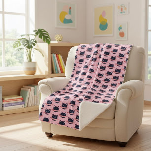 Couverture Sherpa Planet Cat Sherpa Blanket