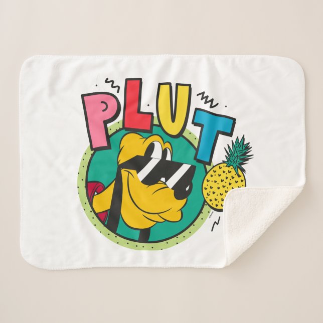 Couverture Sherpa Pluto Retro Cool Summer Vibes (Devant (Horizontal))