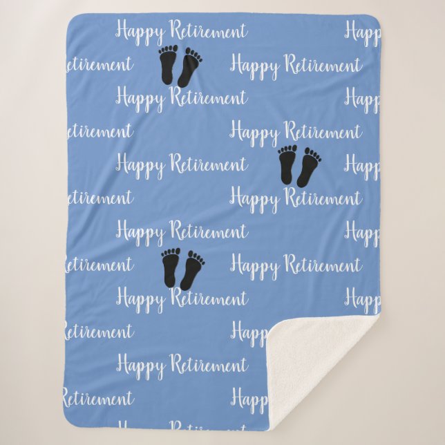 Couverture Sherpa Podiatriste Pieds Motif bleu (Devant)