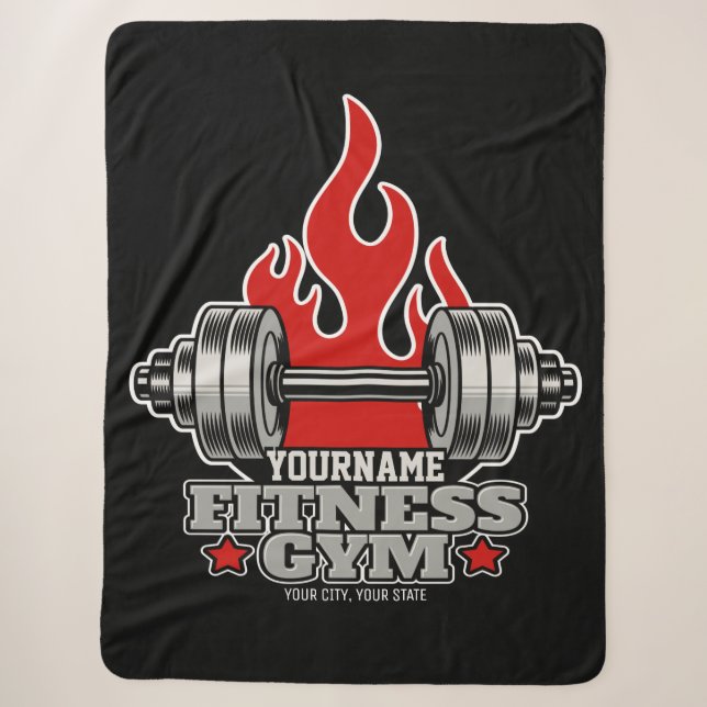 Couverture Sherpa Poids Personnalisé Levant Dumbbell Fitness Gym (Devant)
